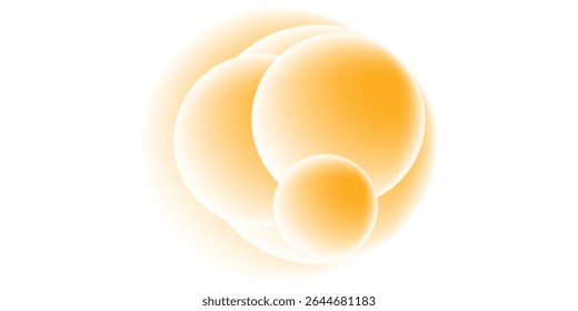 Abstract orange circles soft gradient background design