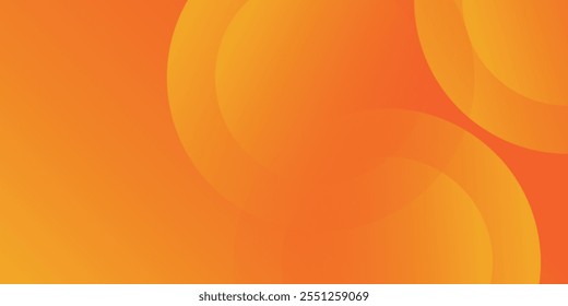 Fondo circular naranja abstracto. Onda de sonido dinámica. Elemento de diseño. Ilustración vectorial