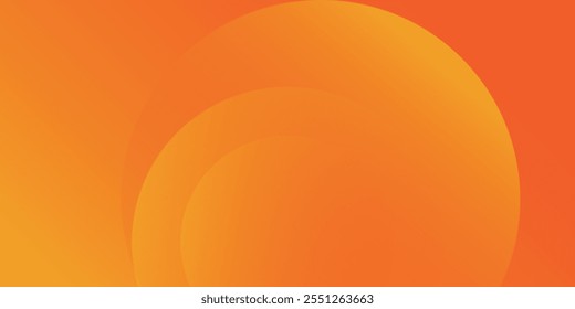 Fondo circular naranja abstracto. Onda de sonido dinámica. Elemento de diseño. Ilustración vectorial