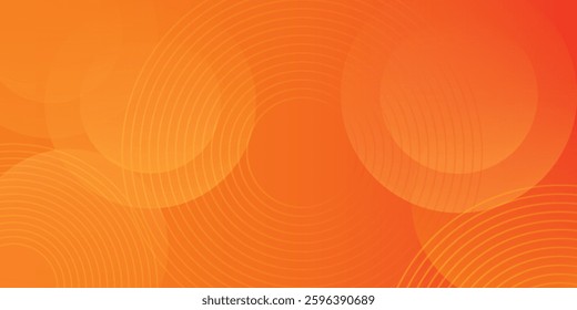 abstract orange circular background. Dynamic sound wave. Design element. Vector illustration