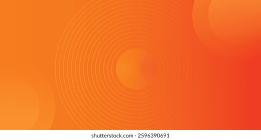 abstract orange circular background. Dynamic sound wave. Design element. Vector illustration