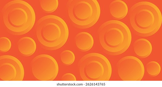 abstract orange circular background. Dynamic sound wave. Design element. Vector illustration