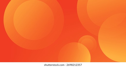 Fondo circular naranja abstracto. Onda de sonido dinámica. Elemento de diseño. Ilustración vectorial

