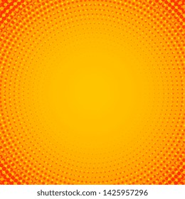 abstract orange circular halftone background
