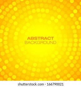 Abstract Orange Circular Technology Background, vector illustration  