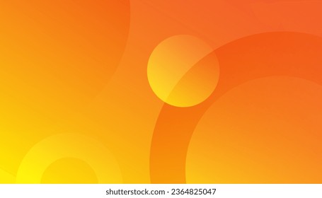 Abstract orange color background with circles. Trendy gradient shapes composition. geometric shapes background for web banner, flyer, poster, brochure
