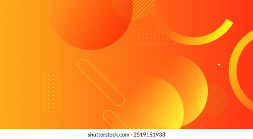 Abstract orange color background. Dynamic shapes composition. Orange gradient background with geometric shapes.
