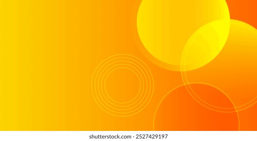 Abstract orange color background. Dynamic shapes composition. Orange gradient background with geometric circle shapes.