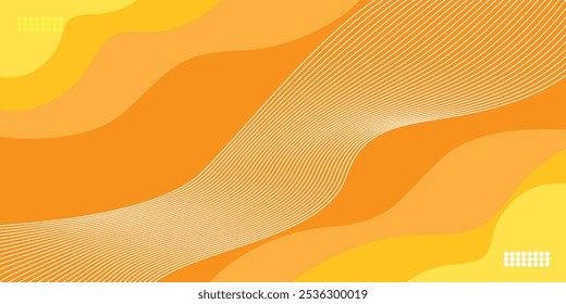 Abstract orange color background. Dynamic shapes composition. Vector illustration modern