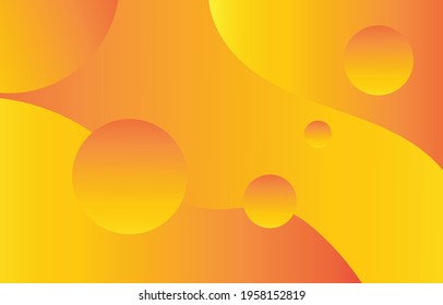Abstract orange color background, Orange elements with fluid gradient. Creative illustration for poster, web,Card