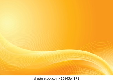 Abstract orange color background with wavy line.