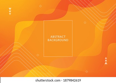Abstract orange color dynamic fluid shapes Vector illustration background design for banner.