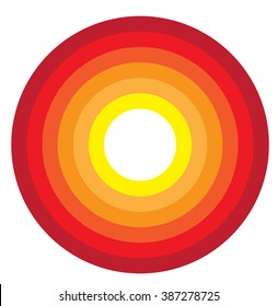 Abstract Orange  color graphic with circular, circle pattern.