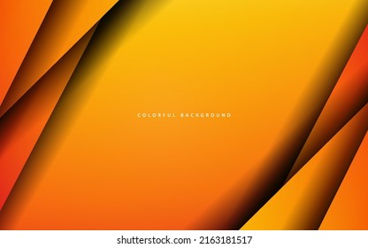 Abstract orange color overlap layer background vector