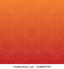 Abstract orange color pattern of geometric shapes, Geometric square background, vector