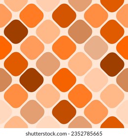 Abstract orange color seamless background with a diagonal pattern square. Halloween, fall, harvest, pumpkin, thanksgiving concepts.