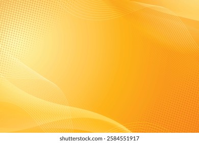 Abstract orange color wave design element. Abstract smooth color wavy vector. Curve flow orange motion illustration. Orange smoke wave lines. Orange wave