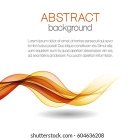 Abstract orange color wavy background