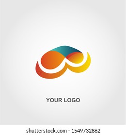 abstract orange colorful logo vector template