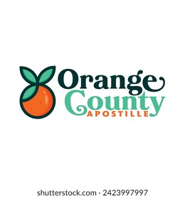 Resumen Plantilla de archivos vectores de logotipo de apostilla del condado de Orange