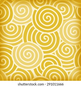 abstract orange curve and around circle, background vector