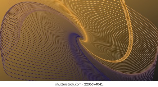 Abstract orange dark blue fractal element on gradient background. Vector abstract Illustration for web, posters, banners, presentation.