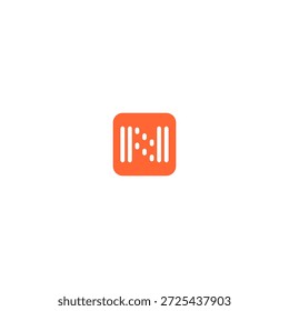 Abstract Orange Data Noise Icon