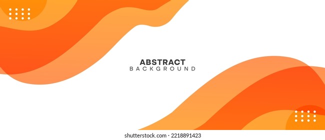 Abstract orange design background with liquid shape. Modern template banner with gradient color. Vector, 2022-2023