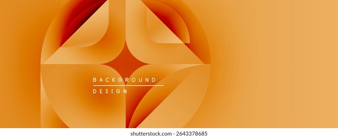 Abstract orange design. Circular shapes overlap, creating dynamic visual effect. Modern background suitable for various projects.