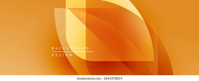 Abstract orange design. Overlapping layers create dynamic visual effect. Modern background suitable for various projects.