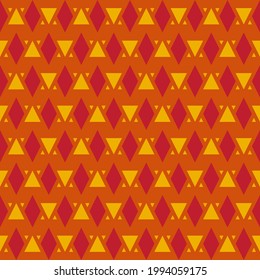 Abstract orange diamond square and triangle seamless pattern, Abstract Vector Wallpaper, Seamless pattern background.