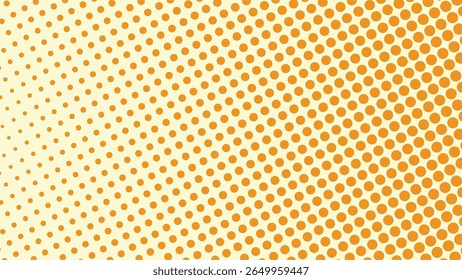 Fondo de semitono de punto naranja abstracto