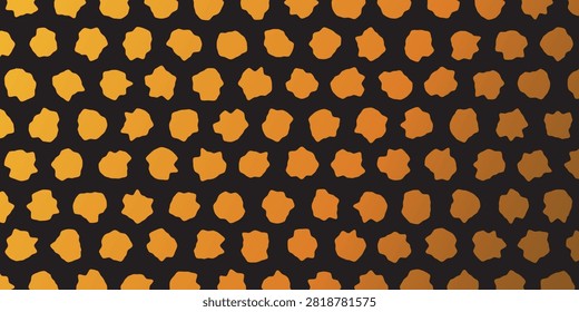 Abstract orange dot pattern on a black background featuring a warm gradient halftone grid, modern geometric texture and retro-futuristic feel for backgrounds, wallpapers, web design and graphic projects.
