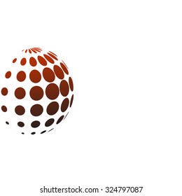 Abstract orange dots background for your text and logo - stock vector illustration light-box 