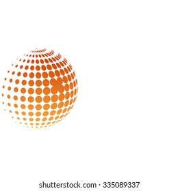 Abstract orange dots, white background for your text and logo. Light box







