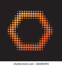 Abstract orange dotted background latex  