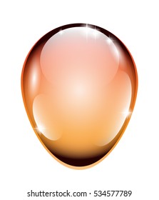 Abstract orange egg-shaped background, with space for your text. Vector illustration, on transparent background