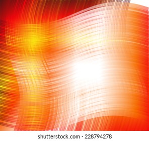 Abstract orange elegant background with waves and lines