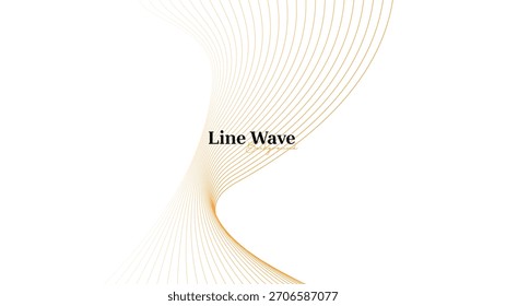 Abstract Orange elegant Line Wave Background with Modern Flowing Curves for Minimalist Design and Template Layout