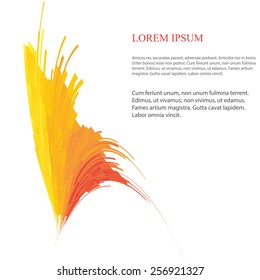 Abstract orange energy background with copy space