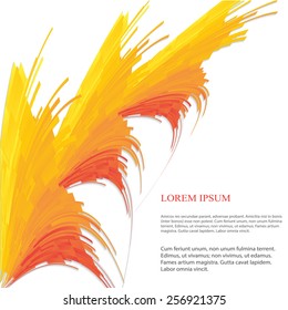 Abstract orange energy background with copy space