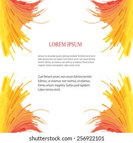 Abstract orange energy background with copy space