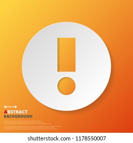 Abstract of orange exclamation mark symbol background, illustration vector eps10