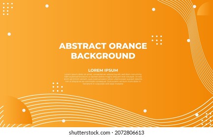 abstract orange flat geometric background design template