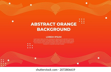 abstract orange flat geometric background design template