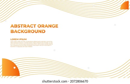 abstract orange flat geometric background design template