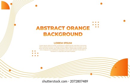 abstract orange flat geometric background design template