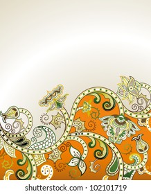 Abstrakte Orangenblume
