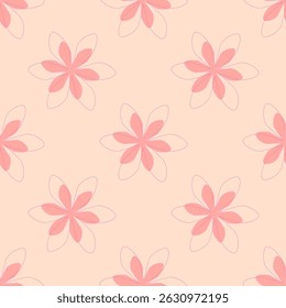 Floral laranja abstrato em fundo padrão sem costura. Flores coloridas, pétalas de flores, flores, rosas no papel de parede para banner, impressões, embalagem.