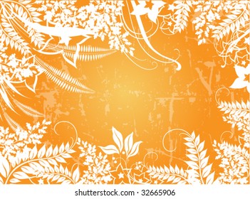 abstract orange flowers